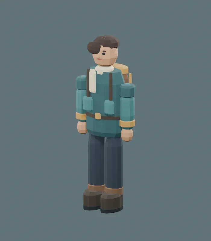 The explorer character from Echoes of the Earth